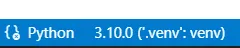 VSCode python version